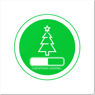 Loading... Christmas Tree xmas Festive Holiday Costume Green Secret Santa Gift Artwork Posters and Art